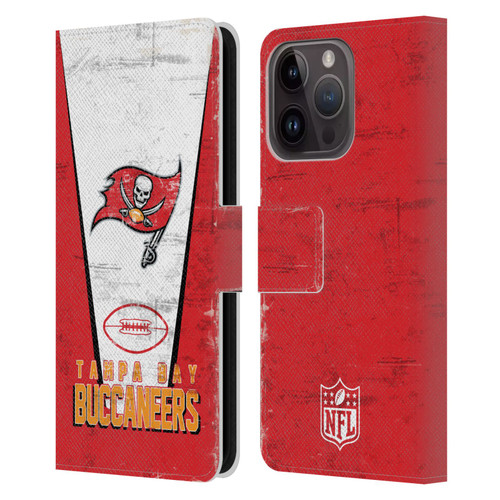 NFL Tampa Bay Buccaneers Logo Art Banner Leather Book Wallet Case Cover For Apple iPhone 15 Pro