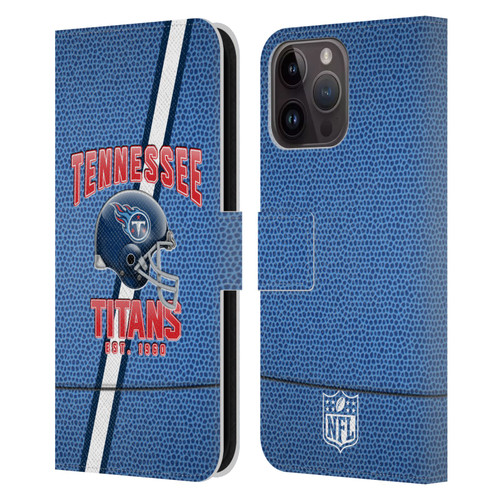 NFL Tennessee Titans Logo Art Football Stripes Leather Book Wallet Case Cover For Apple iPhone 15 Pro Max