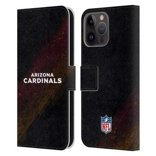 NFL Arizona Cardinals Logo Blur Leather Book Wallet Case Cover For Apple iPhone 15 Pro Max