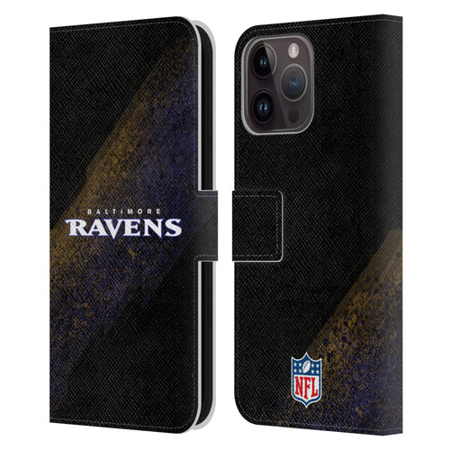 NFL Baltimore Ravens Logo Blur Leather Book Wallet Case Cover For Apple iPhone 15 Pro Max