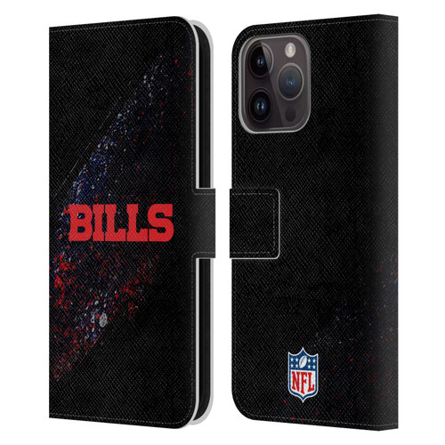 NFL Buffalo Bills Logo Blur Leather Book Wallet Case Cover For Apple iPhone 15 Pro Max
