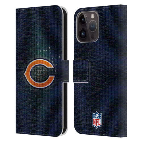 NFL Chicago Bears Artwork LED Leather Book Wallet Case Cover For Apple iPhone 15 Pro Max