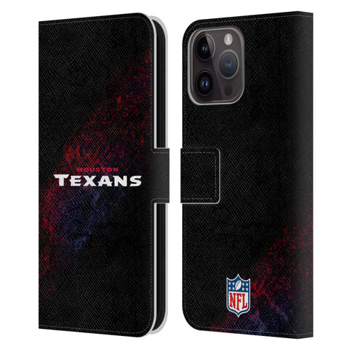 NFL Houston Texans Logo Blur Leather Book Wallet Case Cover For Apple iPhone 15 Pro Max