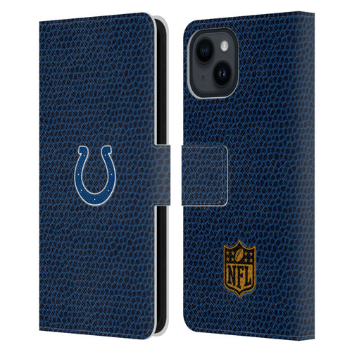 NFL Indianapolis Colts Logo Football Leather Book Wallet Case Cover For Apple iPhone 15