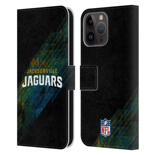NFL Jacksonville Jaguars Logo Blur Leather Book Wallet Case Cover For Apple iPhone 15 Pro Max