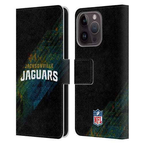 NFL Jacksonville Jaguars Logo Blur Leather Book Wallet Case Cover For Apple iPhone 15 Pro