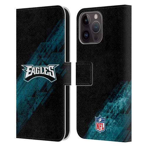 NFL Philadelphia Eagles Logo Blur Leather Book Wallet Case Cover For Apple iPhone 15 Pro Max