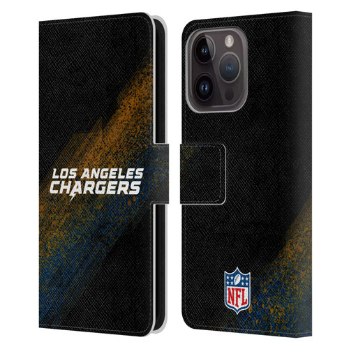 NFL Los Angeles Chargers Logo Blur Leather Book Wallet Case Cover For Apple iPhone 15 Pro
