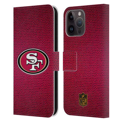 NFL San Francisco 49Ers Logo Football Leather Book Wallet Case Cover For Apple iPhone 15 Pro Max