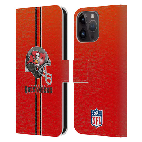 NFL Tampa Bay Buccaneers Logo Helmet Leather Book Wallet Case Cover For Apple iPhone 15 Pro Max