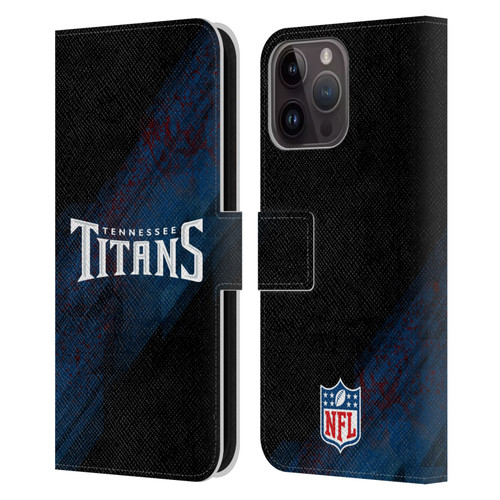 NFL Tennessee Titans Logo Blur Leather Book Wallet Case Cover For Apple iPhone 15 Pro Max