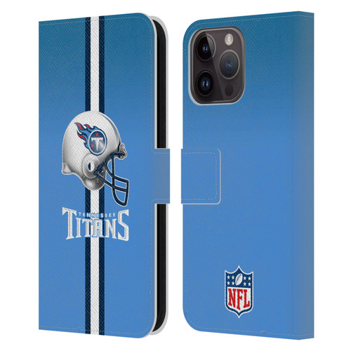 NFL Tennessee Titans Logo Helmet Leather Book Wallet Case Cover For Apple iPhone 15 Pro Max