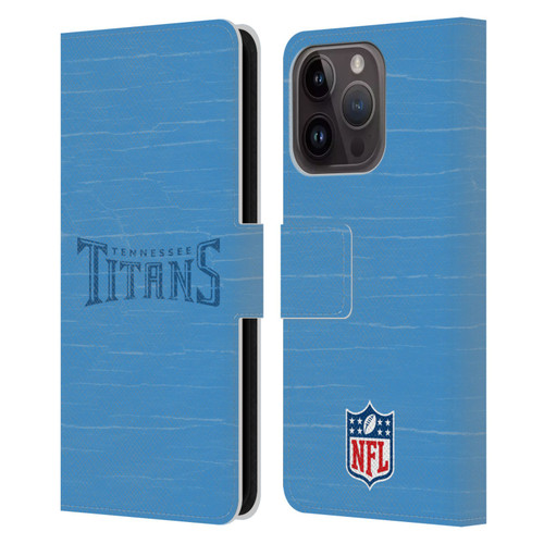 NFL Tennessee Titans Logo Distressed Look Leather Book Wallet Case Cover For Apple iPhone 15 Pro