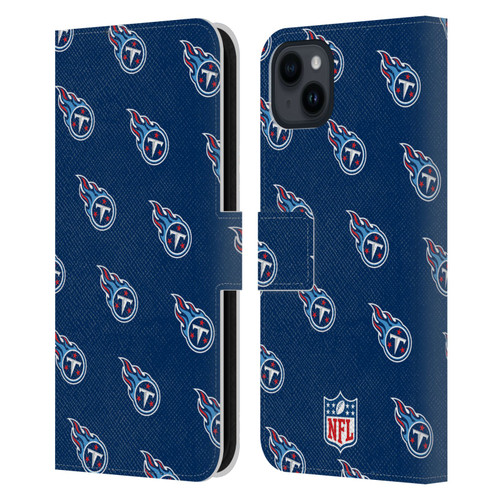 NFL Tennessee Titans Artwork Patterns Leather Book Wallet Case Cover For Apple iPhone 15 Plus