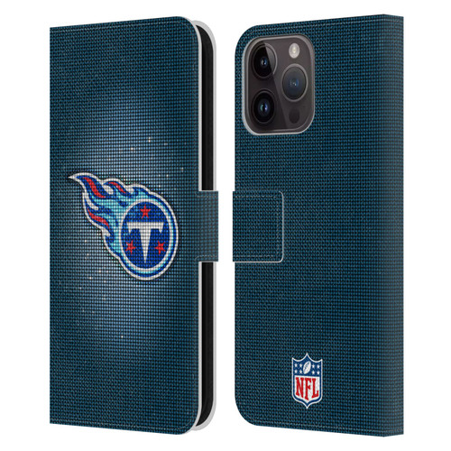 NFL Tennessee Titans Artwork LED Leather Book Wallet Case Cover For Apple iPhone 15 Pro Max