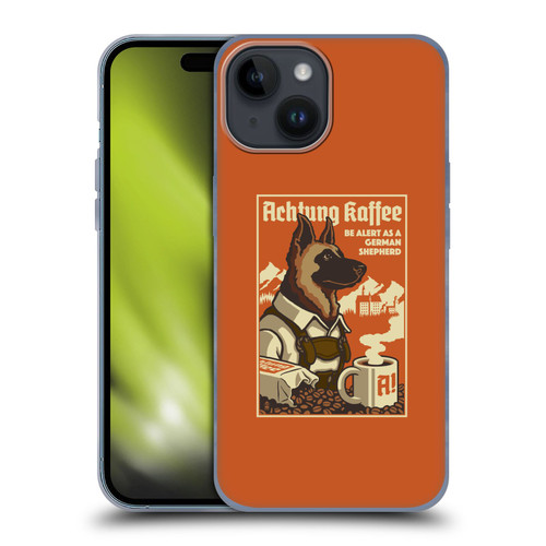 Lantern Press Dog Collection German Sheperd Soft Gel Case for Apple iPhone 15
