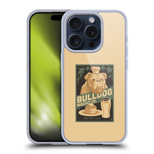 Lantern Press Dog Collection Bulldog Soft Gel Case for Apple iPhone 15 Pro