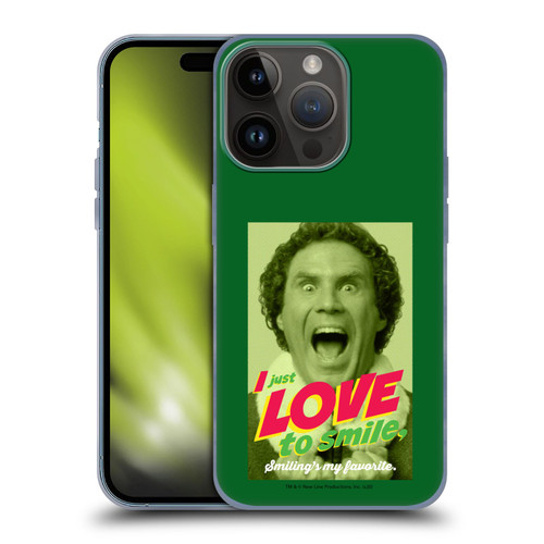 Elf Movie Graphics 1 I Love To Smile Soft Gel Case for Apple iPhone 15 Pro