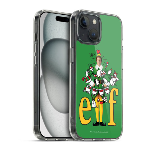 Elf Movie Graphics 2 Doodles Soft Gel Case for Apple iPhone 15 & MagSafe