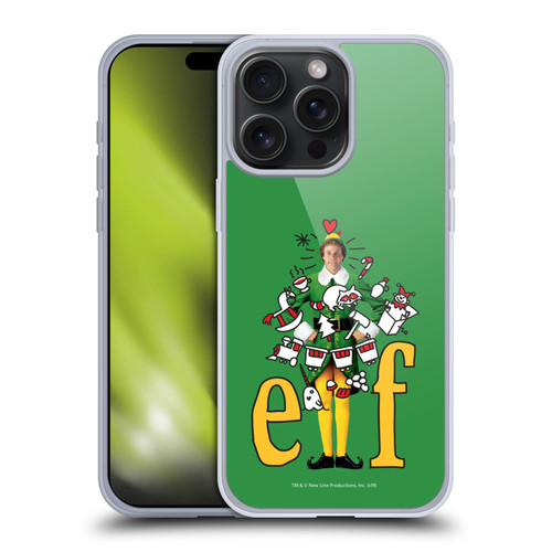 Elf Movie Graphics 2 Doodles Soft Gel Case for Apple iPhone 15 Pro Max