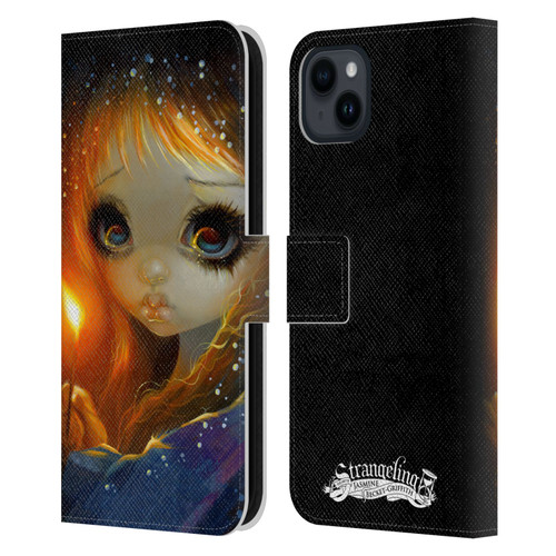 Strangeling Art The Little Match Girl Leather Book Wallet Case Cover For Apple iPhone 15 Plus