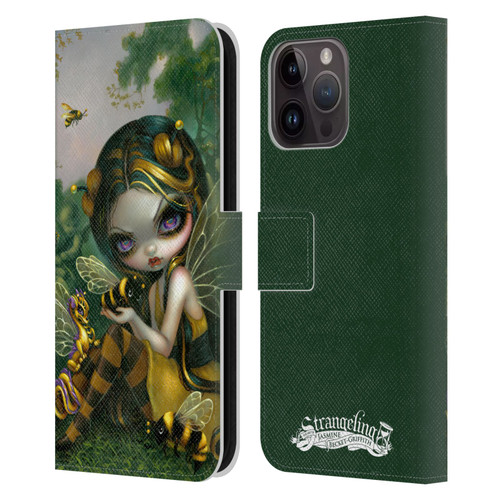 Strangeling Dragon Bee Fairy Leather Book Wallet Case Cover For Apple iPhone 15 Pro Max