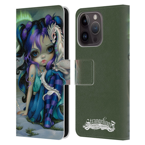 Strangeling Dragon Frost Winter Fairy Leather Book Wallet Case Cover For Apple iPhone 15 Pro