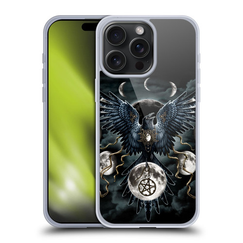 Sarah Richter Animals Gothic Black Raven Soft Gel Case for Apple iPhone 15 Pro Max