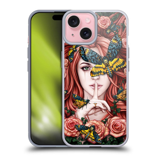 Sarah Richter Fantasy Silent Girl With Red Hair Soft Gel Case for Apple iPhone 15