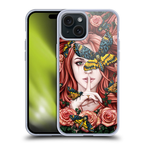 Sarah Richter Fantasy Silent Girl With Red Hair Soft Gel Case for Apple iPhone 15 Plus