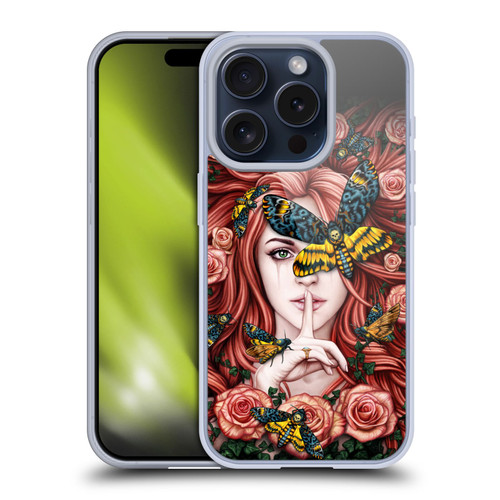Sarah Richter Fantasy Silent Girl With Red Hair Soft Gel Case for Apple iPhone 15 Pro