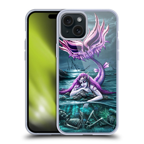 Sarah Richter Gothic Mermaid With Skeleton Pirate Soft Gel Case for Apple iPhone 15 Plus