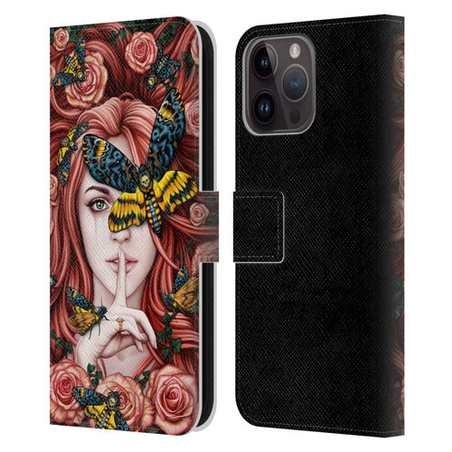 Sarah Richter Fantasy Silent Girl With Red Hair Leather Book Wallet Case Cover For Apple iPhone 15 Pro Max