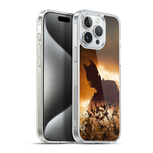 Batman Begins Graphics Poster Soft Gel Case for Apple iPhone 15 Pro Max & MagSafe