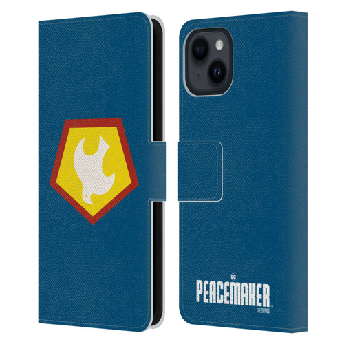 Peacemaker: Television Series Graphics Logo Leather Book Wallet Case Cover For Apple iPhone 15