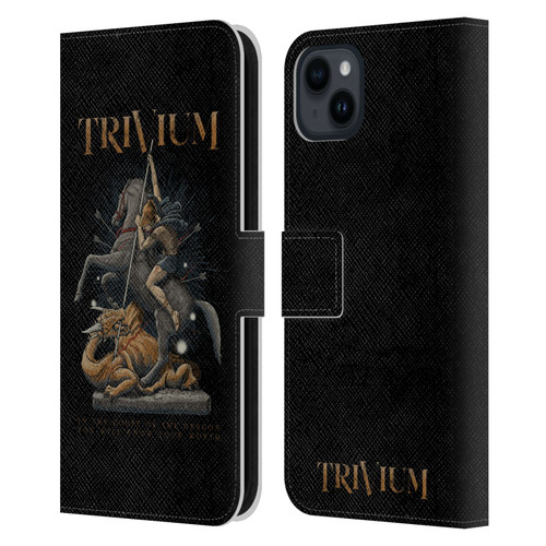 Trivium Graphics Dragon Slayer Leather Book Wallet Case Cover For Apple iPhone 15 Plus