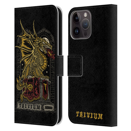 Trivium Graphics Big Dragon Leather Book Wallet Case Cover For Apple iPhone 15 Pro Max