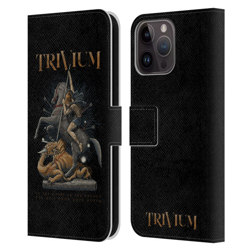 Trivium Graphics Dragon Slayer Leather Book Wallet Case Cover For Apple iPhone 15 Pro Max
