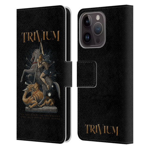 Trivium Graphics Dragon Slayer Leather Book Wallet Case Cover For Apple iPhone 15 Pro