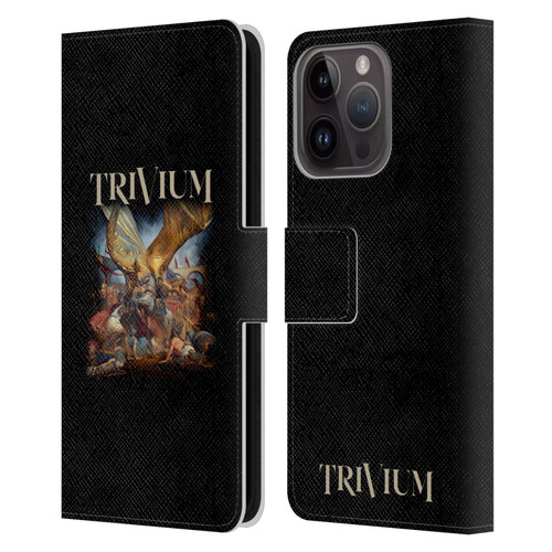 Trivium Graphics In The Court Of The Dragon Leather Book Wallet Case Cover For Apple iPhone 15 Pro