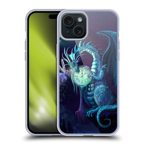 Rose Khan Dragons Blue Time Soft Gel Case for Apple iPhone 15 Plus