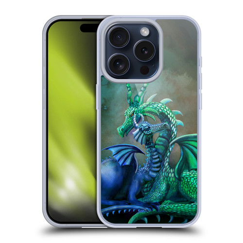 Rose Khan Dragons Green And Blue Soft Gel Case for Apple iPhone 15 Pro