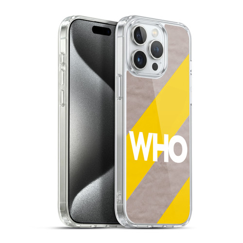 The Who 2019 Album Yellow Diagonal Stripes Soft Gel Case for Apple iPhone 15 Pro Max & MagSafe