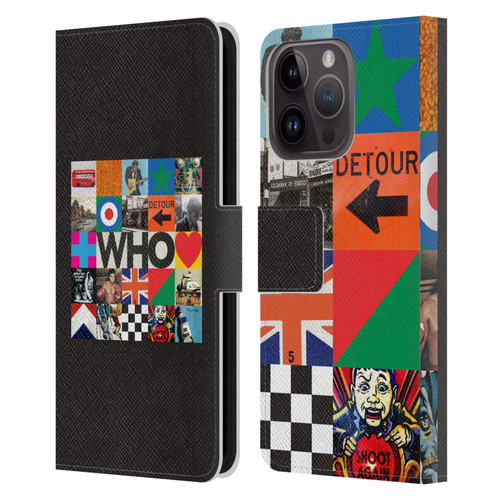 The Who 2019 Album Square Collage Leather Book Wallet Case Cover For Apple iPhone 15 Pro