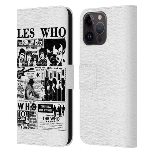 The Who Band Art Les Who Leather Book Wallet Case Cover For Apple iPhone 15 Pro Max