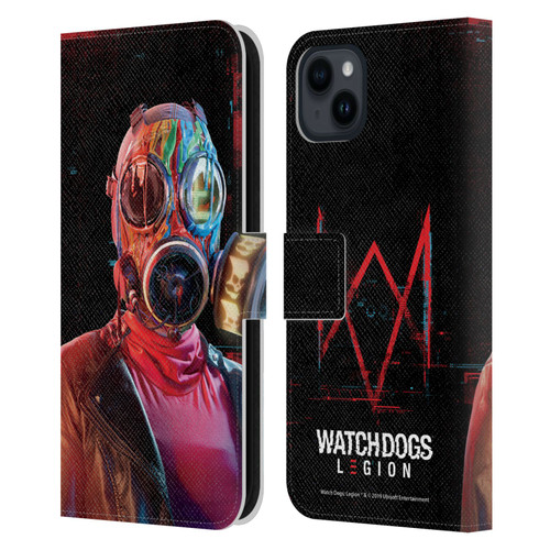 Watch Dogs Legion Key Art Lancaster Leather Book Wallet Case Cover For Apple iPhone 15 Plus