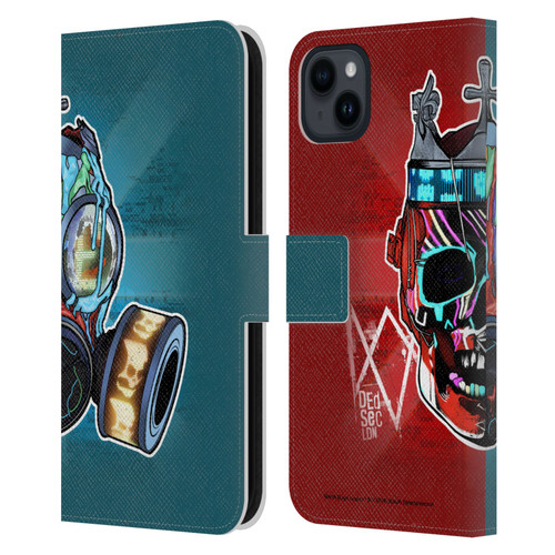 Watch Dogs Legion Street Art Flag Leather Book Wallet Case Cover For Apple iPhone 15 Plus