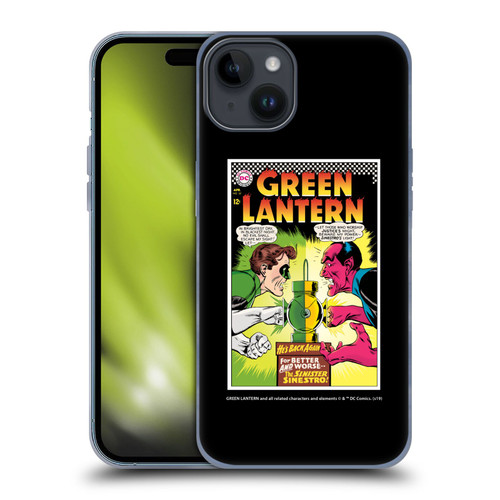 Green Lantern DC Comics Comic Book Covers Sinestro Soft Gel Case for Apple iPhone 15 Plus