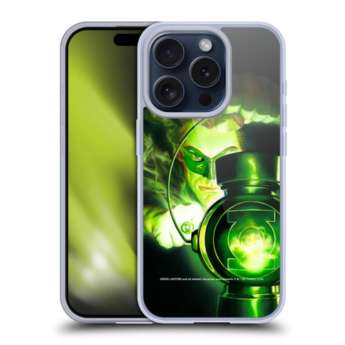 Green Lantern DC Comics Comic Book Covers Portrait Soft Gel Case for Apple iPhone 15 Pro