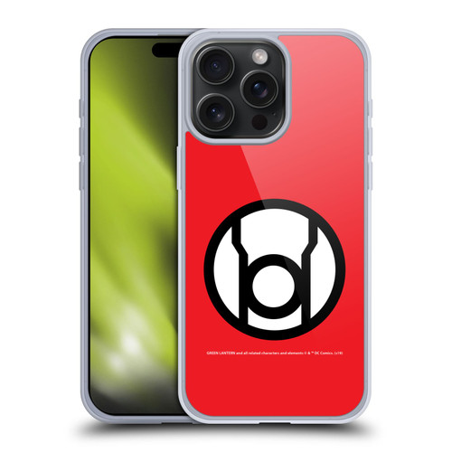 Green Lantern DC Comics Lantern Corps Red Soft Gel Case for Apple iPhone 15 Pro Max